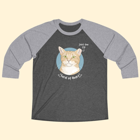 Just The Tip | FUNDRAISER for Feral At Heart | Unisex 3\4 Sleeve Tee - Detezi Designs - 25249939751806235619
