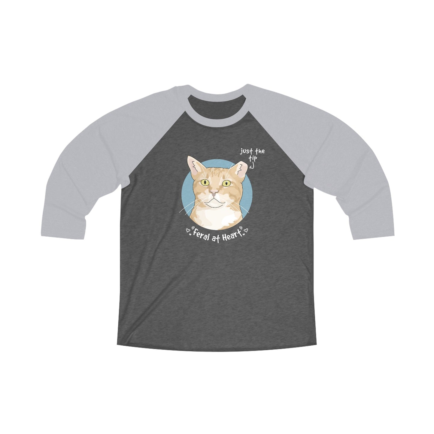 Just The Tip | FUNDRAISER for Feral At Heart | Unisex 3\4 Sleeve Tee - Detezi Designs-25249939751806235619