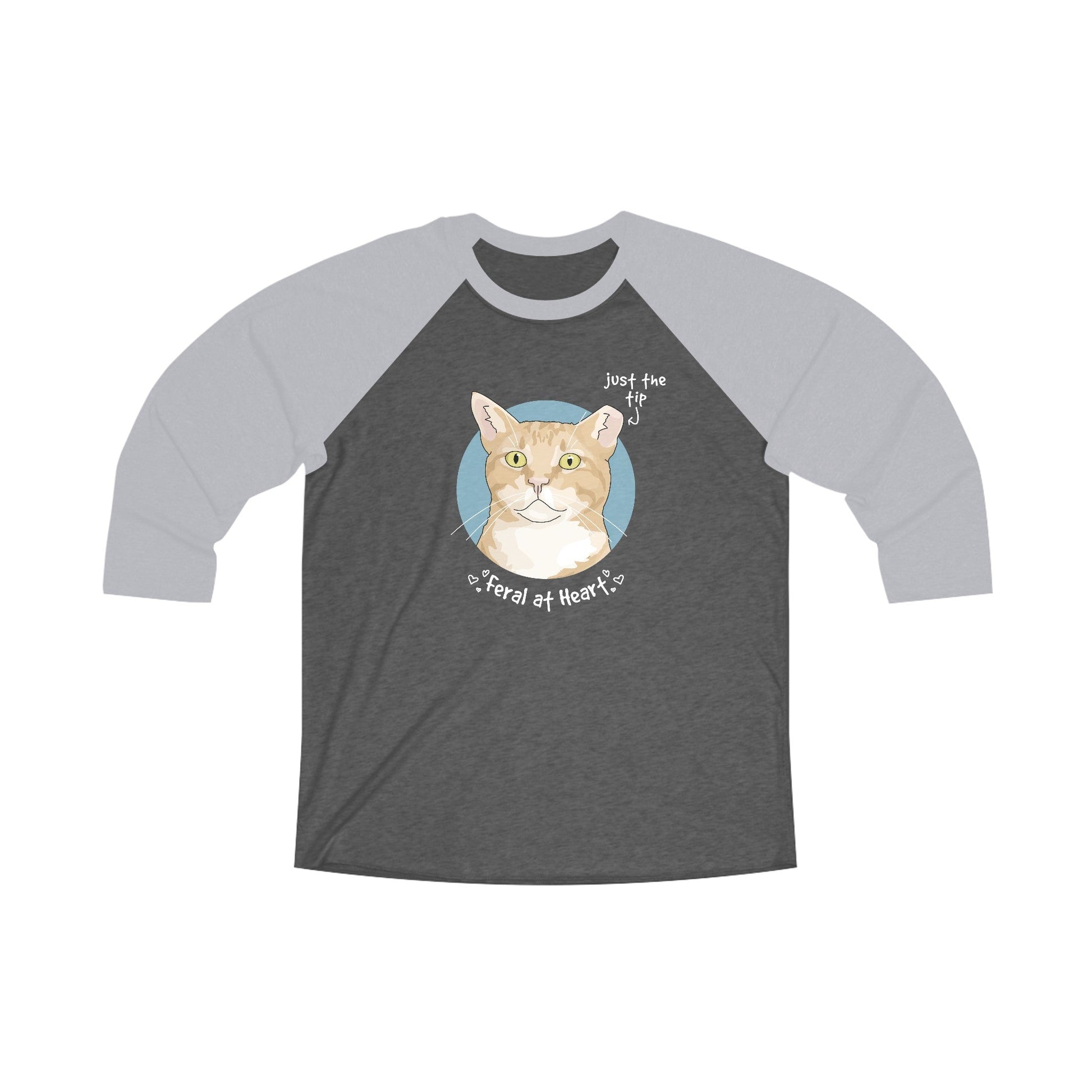 Just The Tip | FUNDRAISER for Feral At Heart | Unisex 3\4 Sleeve Tee - Detezi Designs-25249939751806235619