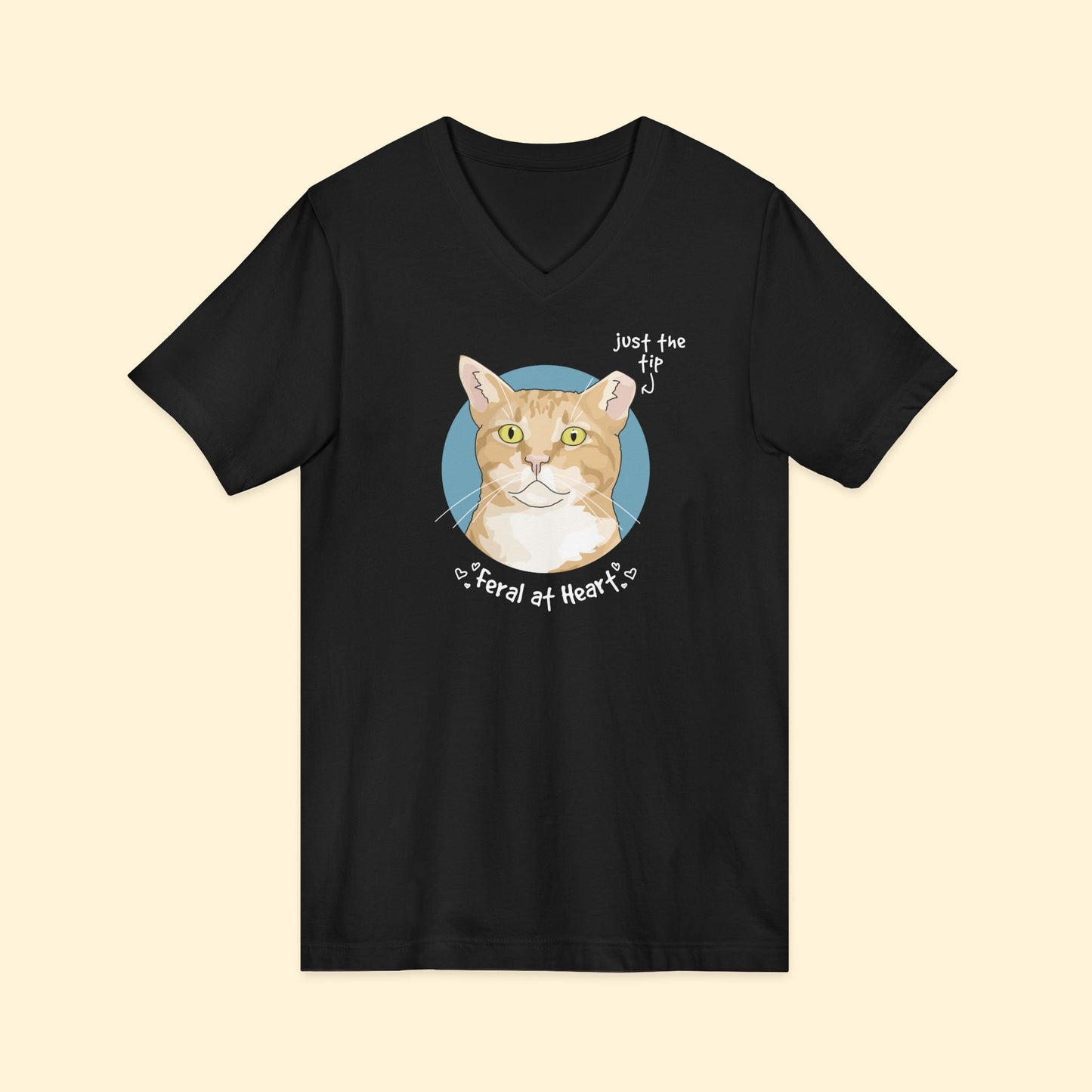 Just The Tip | FUNDRAISER for Feral At Heart | Unisex V - Neck Tee - Detezi Designs - 15311689797438869523