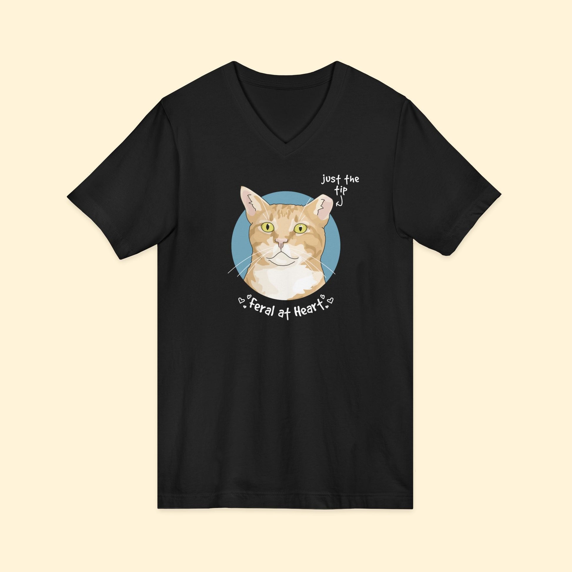 Just The Tip | FUNDRAISER for Feral At Heart | Unisex V - Neck Tee - Detezi Designs - 15311689797438869523