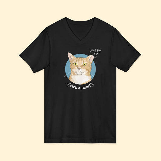 Just The Tip | FUNDRAISER for Feral At Heart | Unisex V - Neck Tee - Detezi Designs - 15311689797438869523