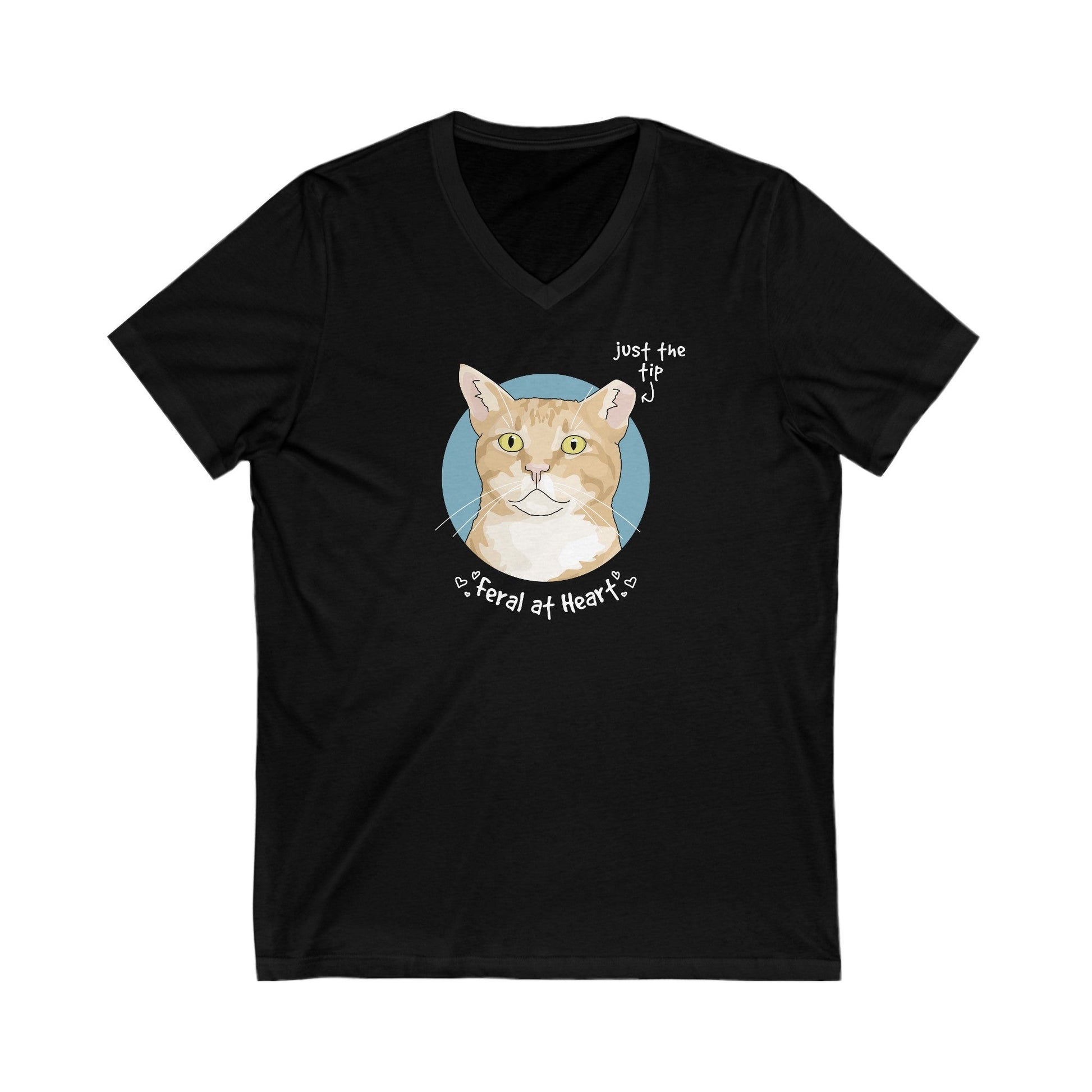 Just The Tip | FUNDRAISER for Feral At Heart | Unisex V-Neck Tee - Detezi Designs-15311689797438869523