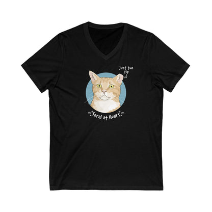 Just The Tip | FUNDRAISER for Feral At Heart | Unisex V-Neck Tee - Detezi Designs-15311689797438869523