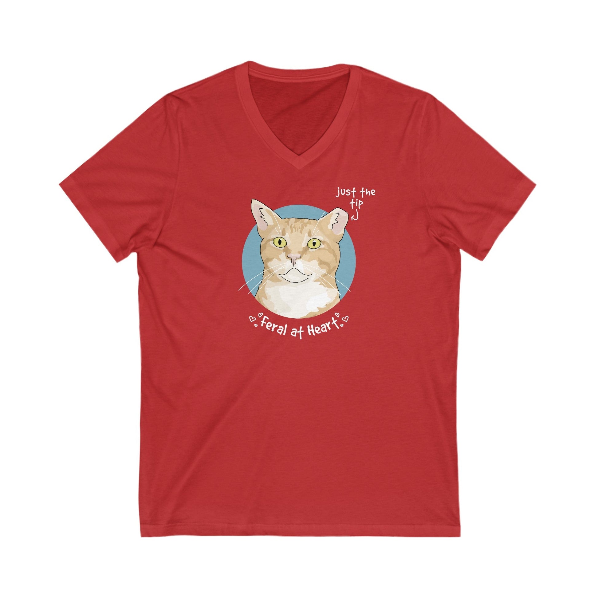 Just The Tip | FUNDRAISER for Feral At Heart | Unisex V-Neck Tee - Detezi Designs-72922901620428589598