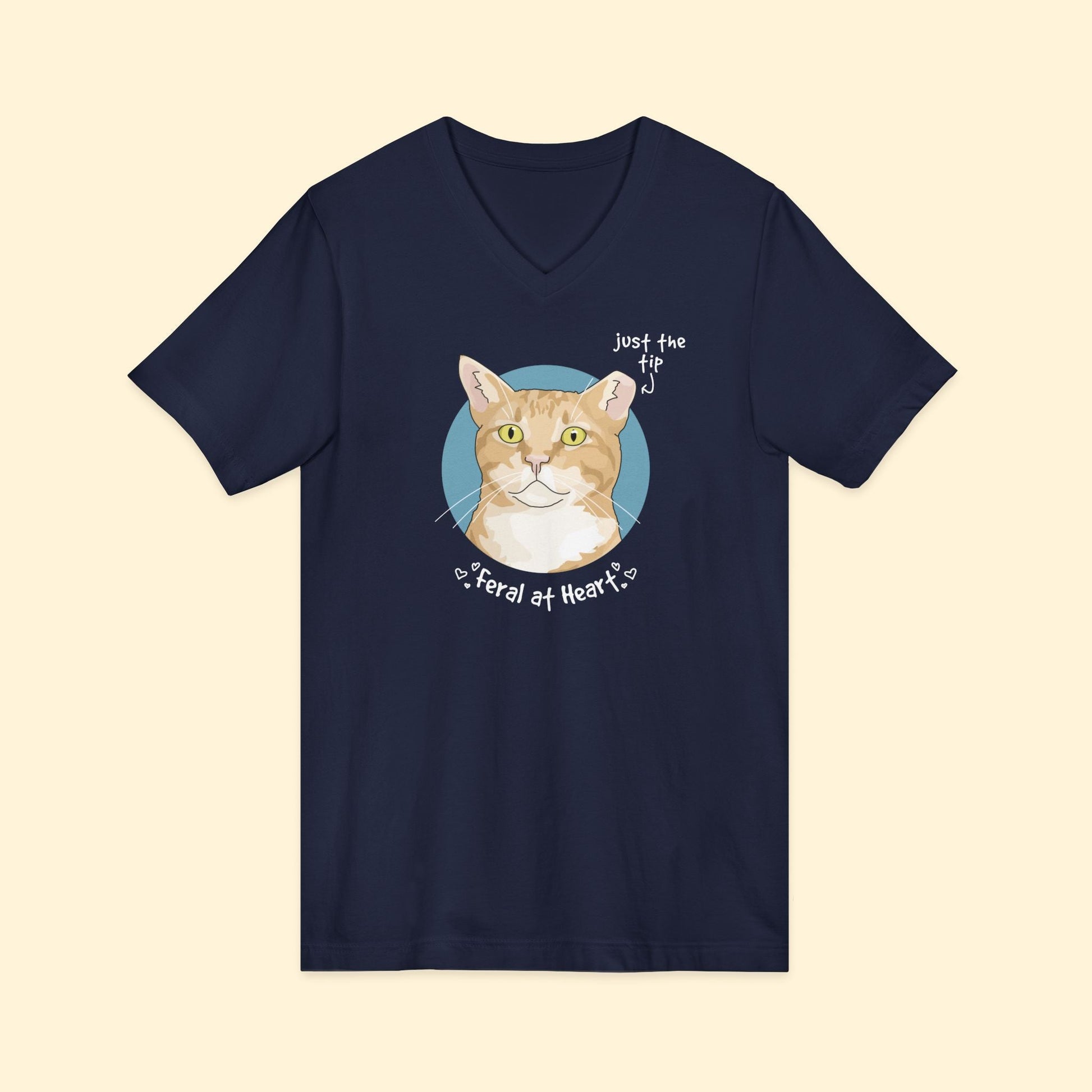 Just The Tip | FUNDRAISER for Feral At Heart | Unisex V - Neck Tee - Detezi Designs - 84172813262074342707