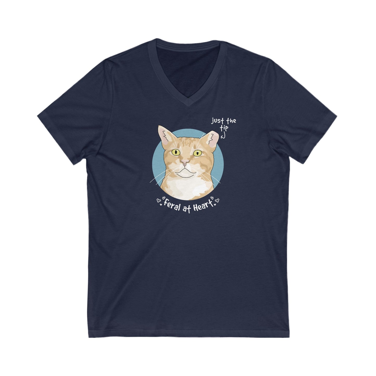 Just The Tip | FUNDRAISER for Feral At Heart | Unisex V-Neck Tee - Detezi Designs-84172813262074342707