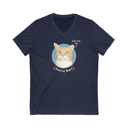 Just The Tip | FUNDRAISER for Feral At Heart | Unisex V-Neck Tee - Detezi Designs-84172813262074342707