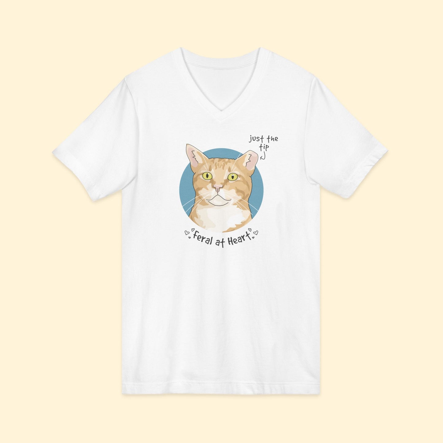 Just The Tip | FUNDRAISER for Feral At Heart | Unisex V - Neck Tee - Detezi Designs - 90867730772837431574