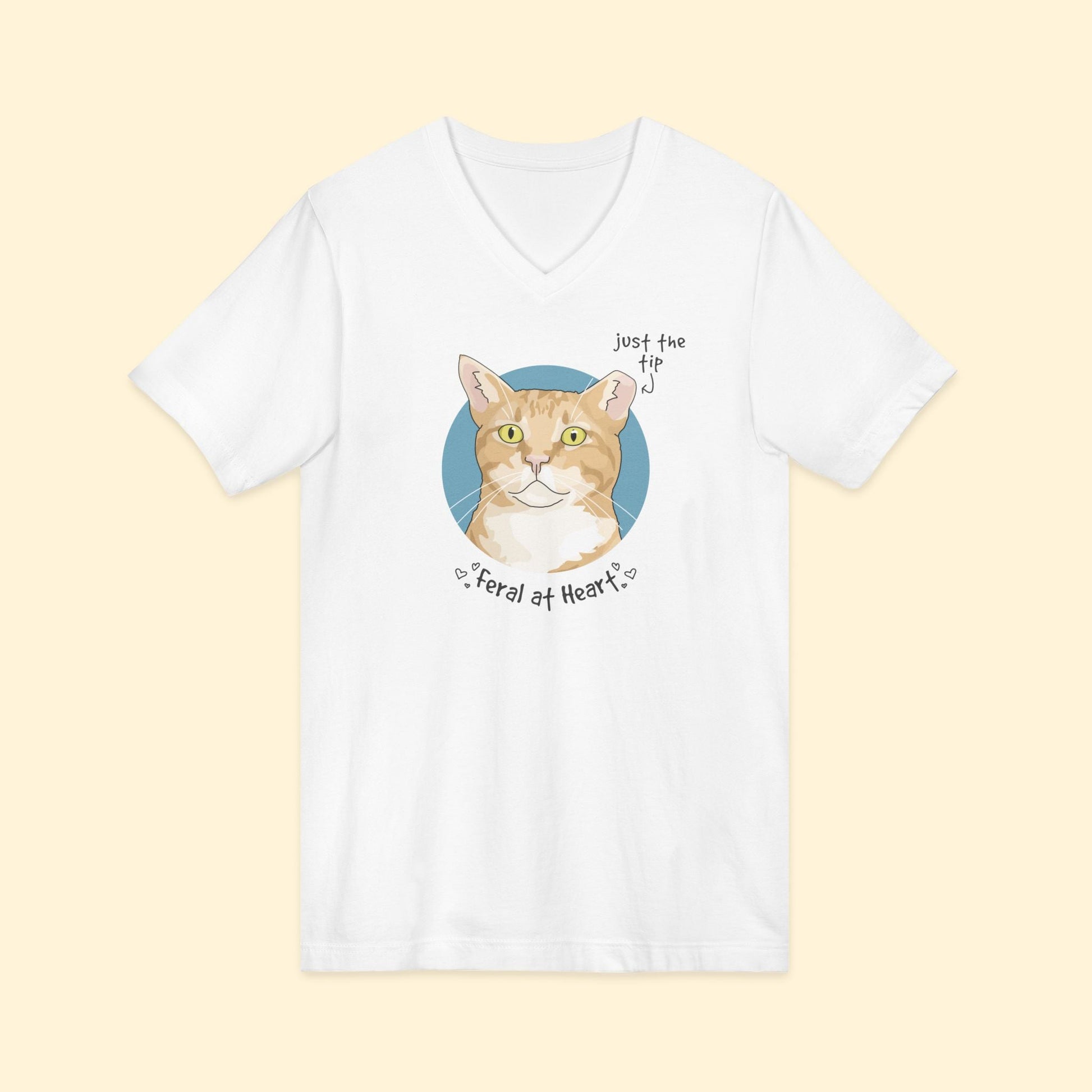 Just The Tip | FUNDRAISER for Feral At Heart | Unisex V - Neck Tee - Detezi Designs - 90867730772837431574