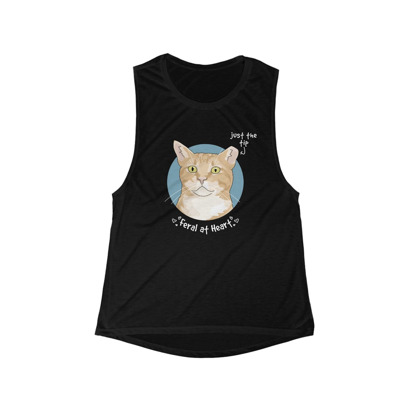 Just The Tip | FUNDRAISER for Feral at Heart | Women's Flowy Scoop Muscle Tank - Detezi Designs-11815406754870216517