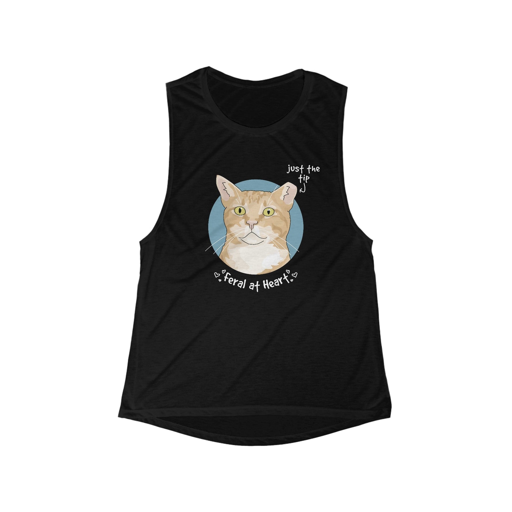 Just The Tip | FUNDRAISER for Feral at Heart | Women's Flowy Scoop Muscle Tank - Detezi Designs-11815406754870216517