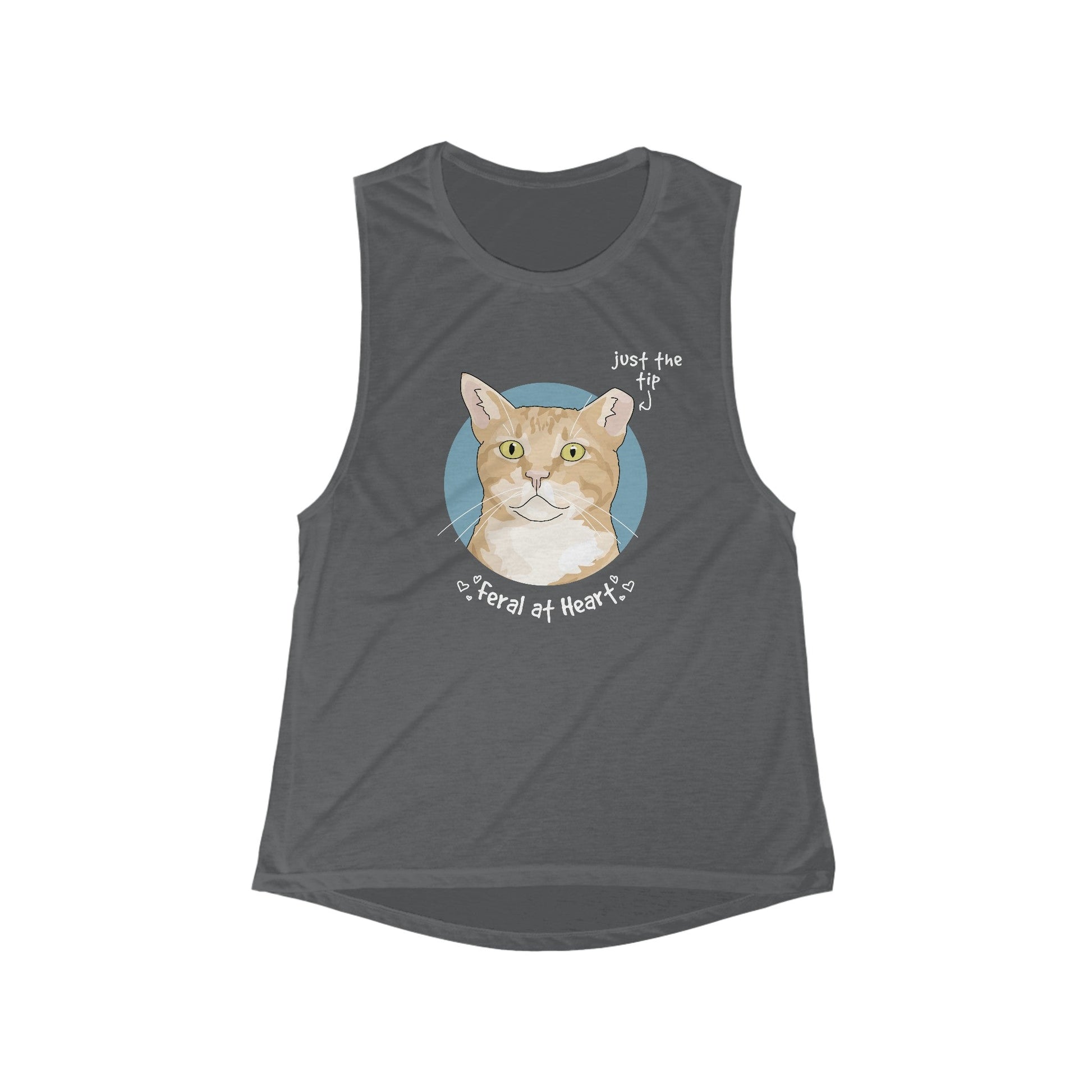 Just The Tip | FUNDRAISER for Feral at Heart | Women's Flowy Scoop Muscle Tank - Detezi Designs-50497444911198873341