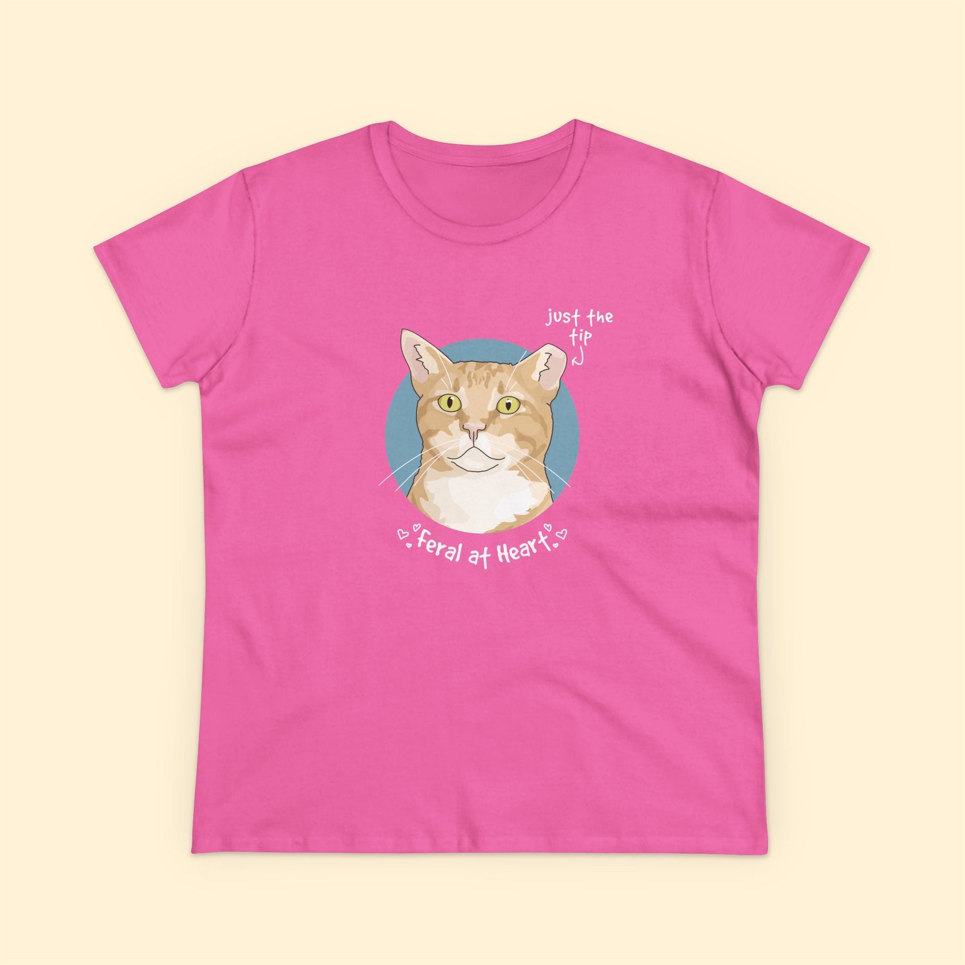 Just The Tip | FUNDRAISER for Feral At Heart | Women's Midweight Cotton Tee - Detezi Designs - 14943048159376114631