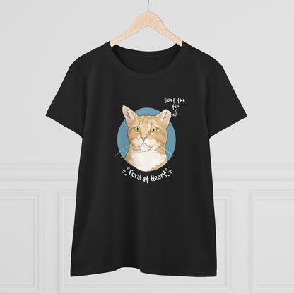 Just The Tip | FUNDRAISER for Feral At Heart | Women's Midweight Cotton Tee - Detezi Designs - 14943048159376114631