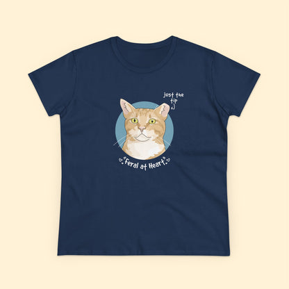 Just The Tip | FUNDRAISER for Feral At Heart | Women's Midweight Cotton Tee - Detezi Designs - 20727653113726101840