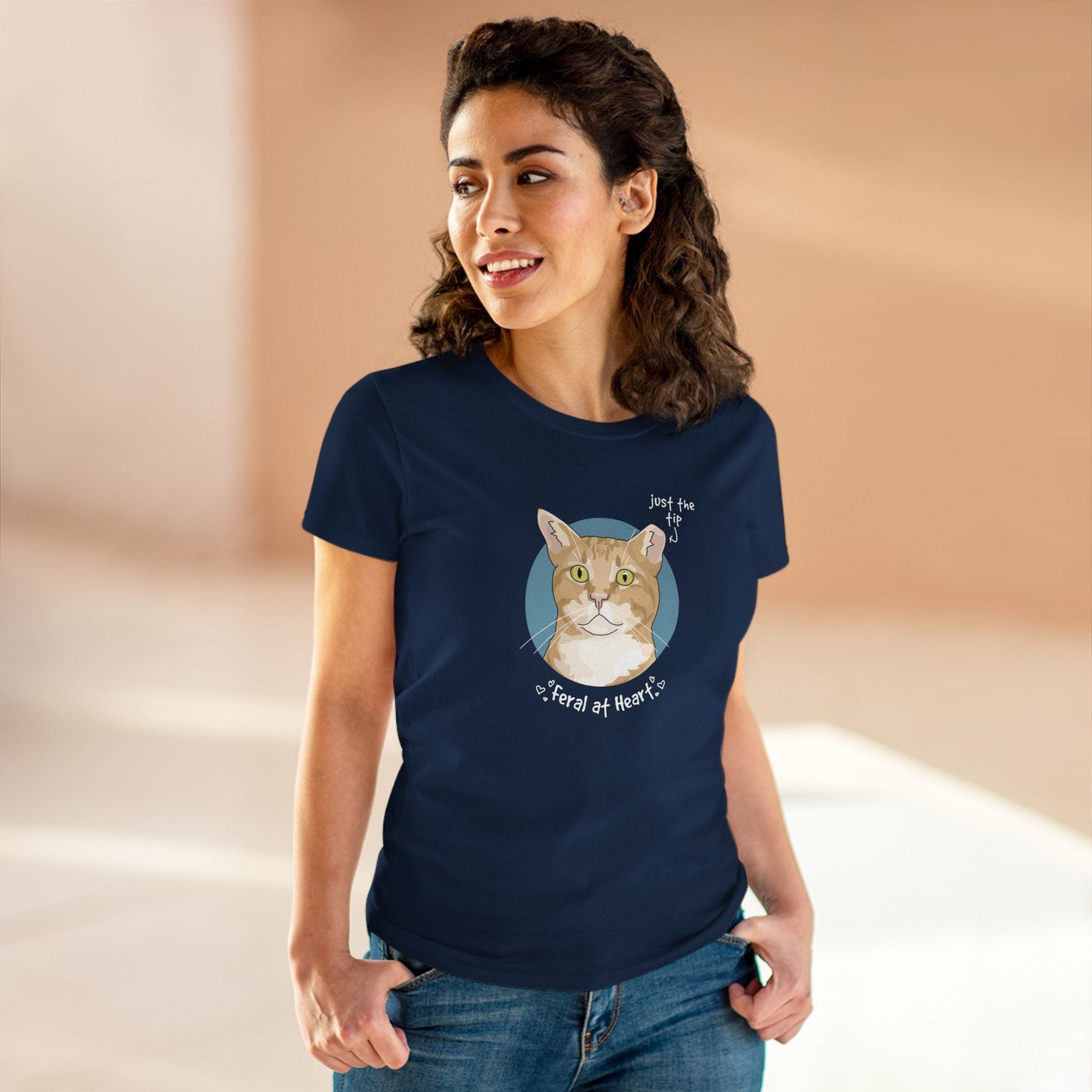 Just The Tip | FUNDRAISER for Feral At Heart | Women's Midweight Cotton Tee - Detezi Designs - 20727653113726101840