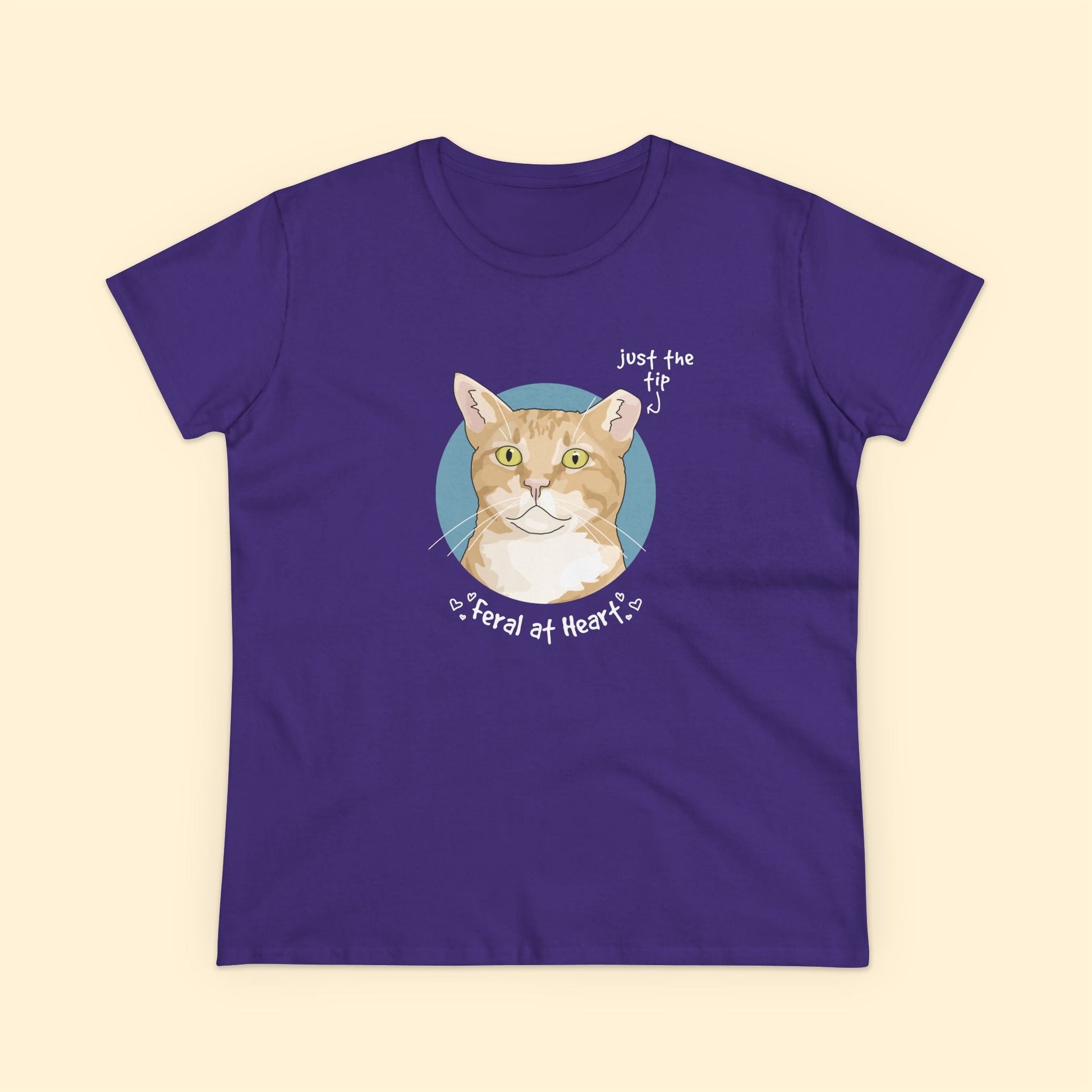 Just The Tip | FUNDRAISER for Feral At Heart | Women's Midweight Cotton Tee - Detezi Designs - 54083871832513916020