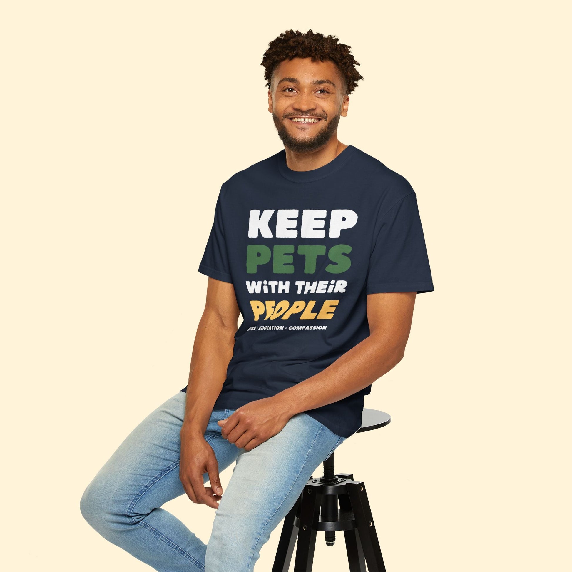 Keep Pets With Their People | Comfort Colors Unisex T-shirt - Detezi Designs - 21163220706747395350