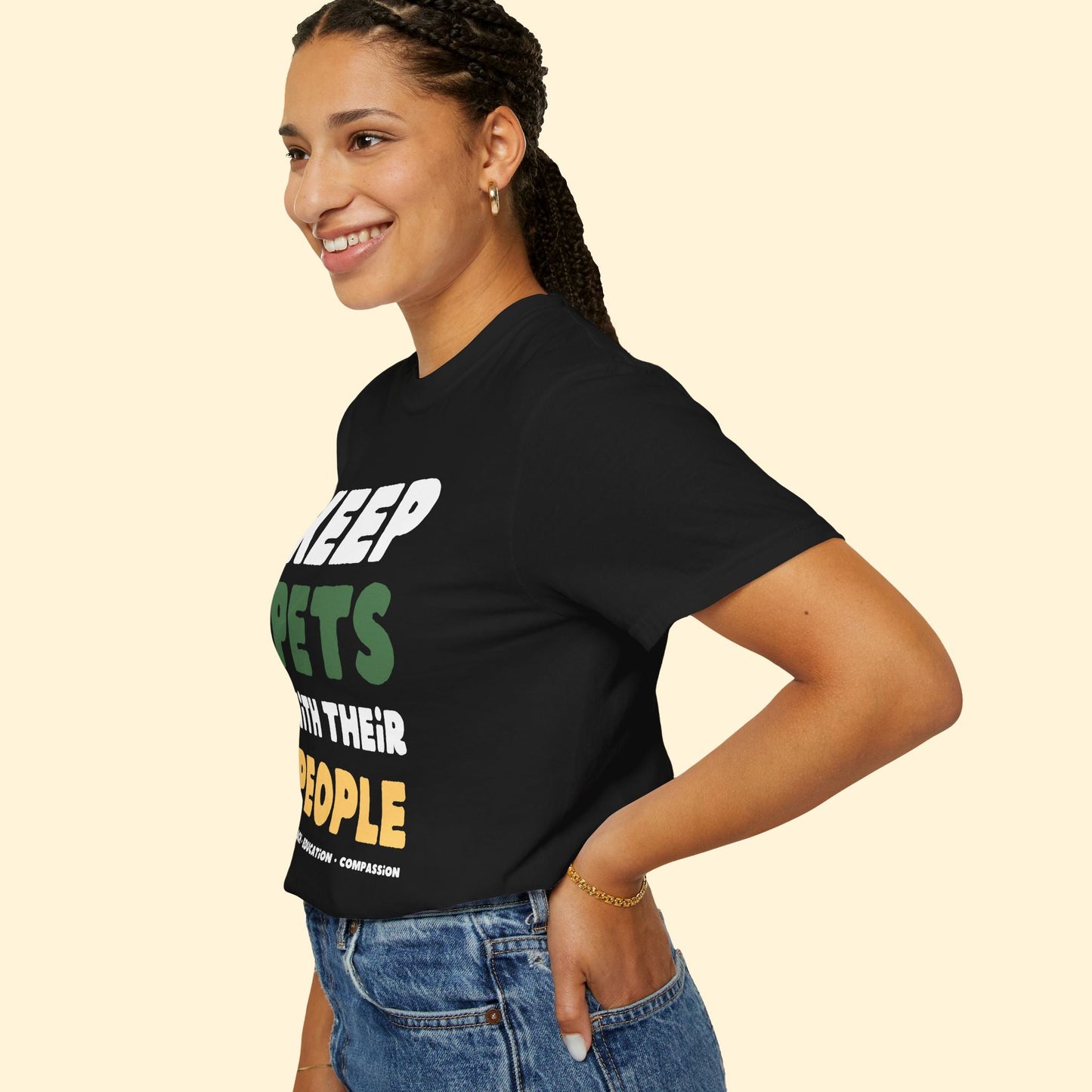 Keep Pets With Their People | Comfort Colors Unisex T-shirt - Detezi Designs - 21163220706747395350