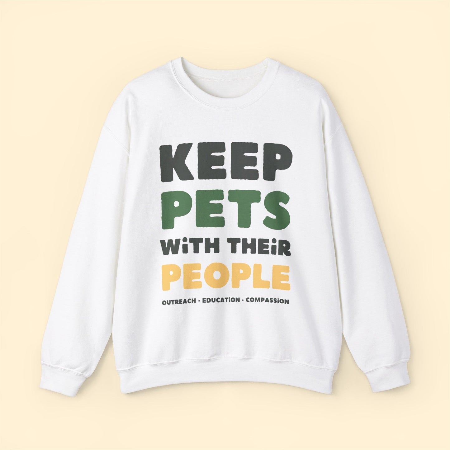 Keep Pets With Their People | Crewneck Sweatshirt - Detezi Designs-18987832763180057677