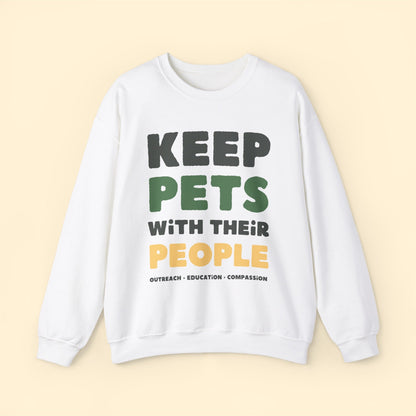 Keep Pets With Their People | Crewneck Sweatshirt - Detezi Designs-18987832763180057677