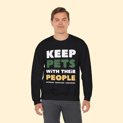 Keep Pets With Their People | Crewneck Sweatshirt - Detezi Designs-18987832763180057677