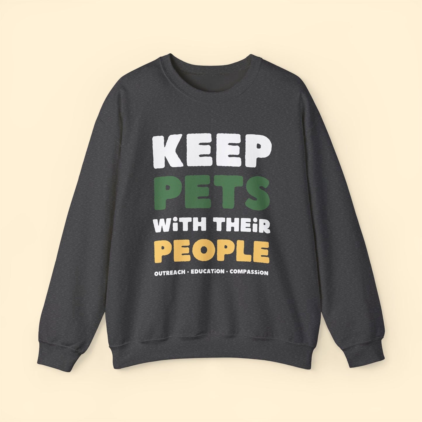 Keep Pets With Their People | Crewneck Sweatshirt - Detezi Designs - 24290199640466640646