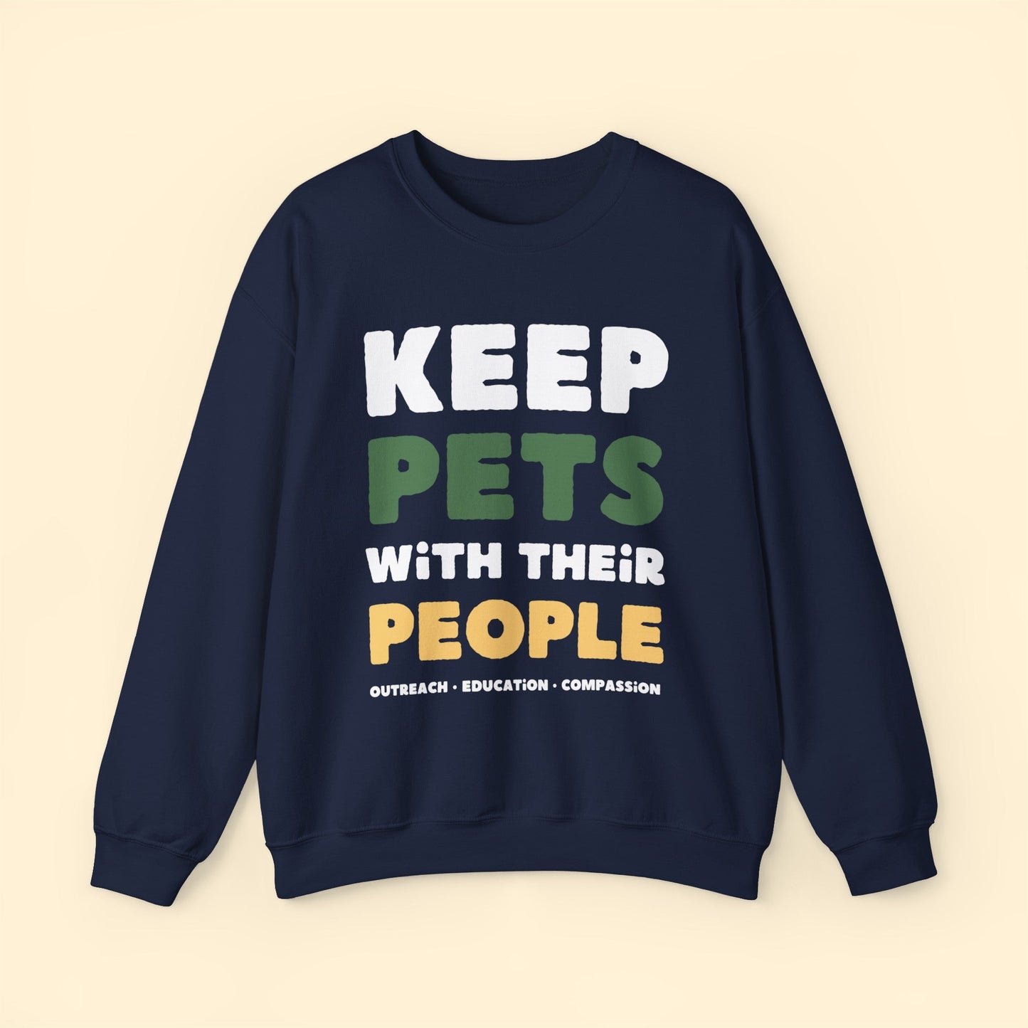 Keep Pets With Their People | Crewneck Sweatshirt - Detezi Designs-25182443828458219761