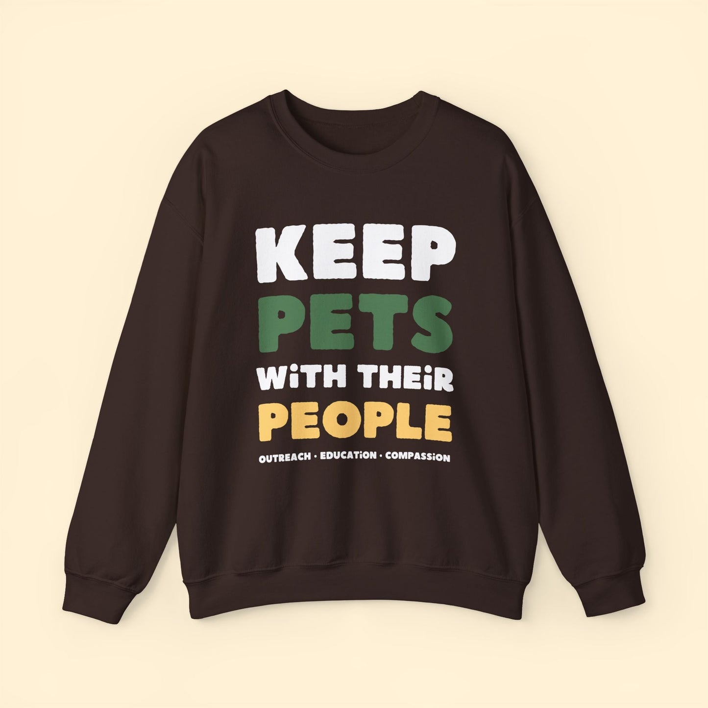 Keep Pets With Their People | Crewneck Sweatshirt - Detezi Designs - 25543283904121395621
