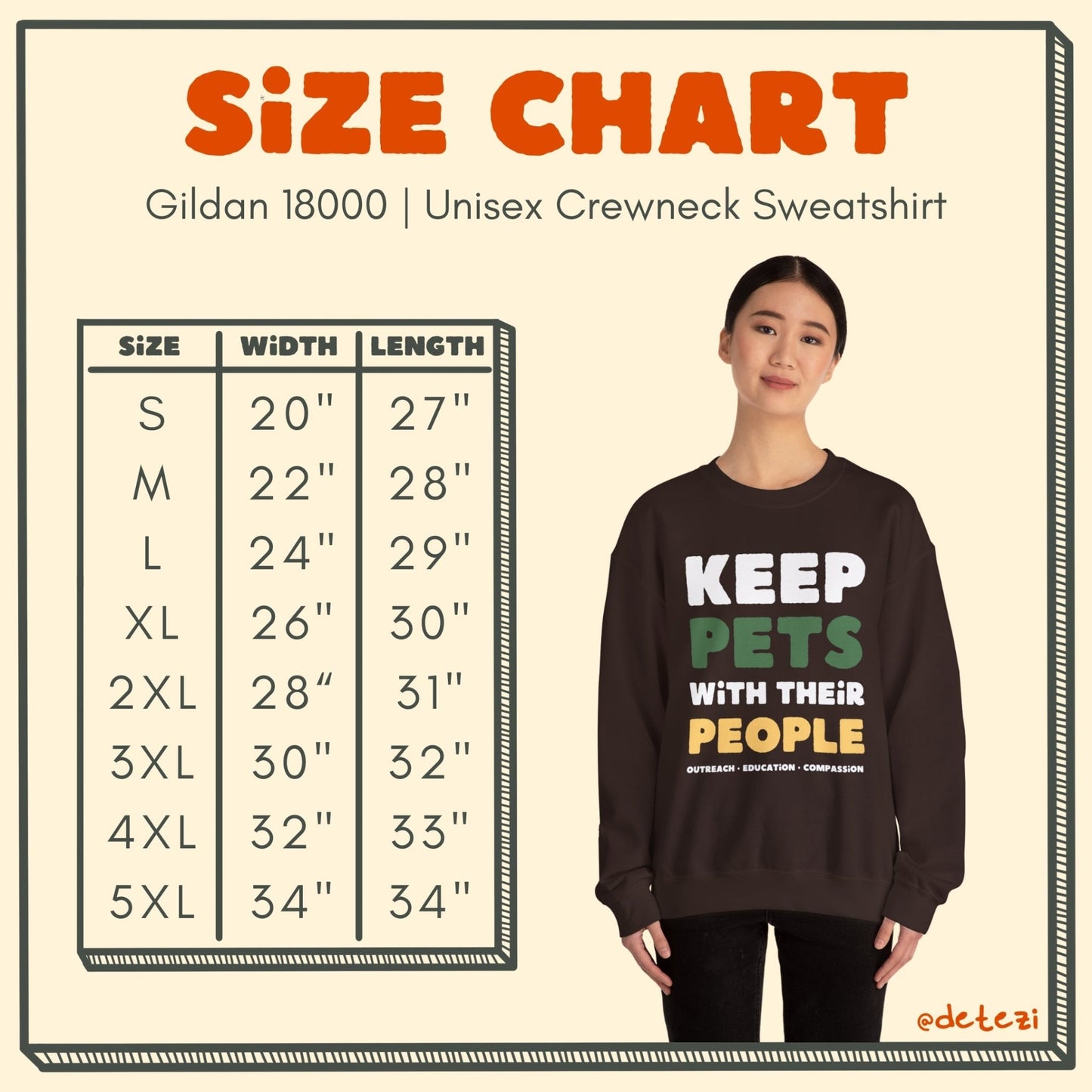 Keep Pets With Their People | Crewneck Sweatshirt - Detezi Designs - 32882993406711061826