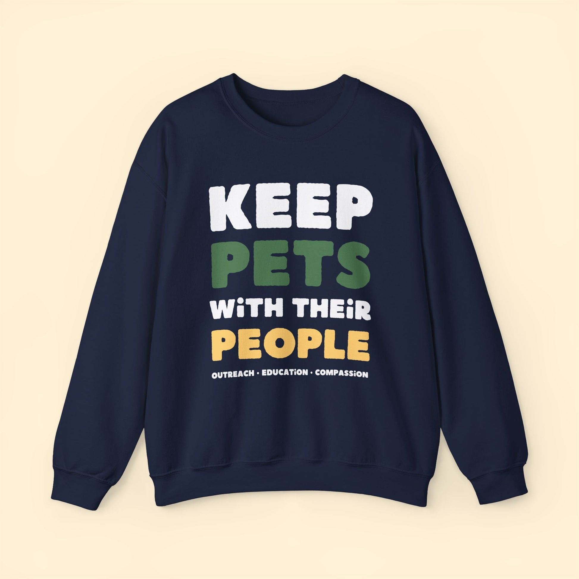 Keep Pets With Their People | Crewneck Sweatshirt - Detezi Designs - 66067365820908779035