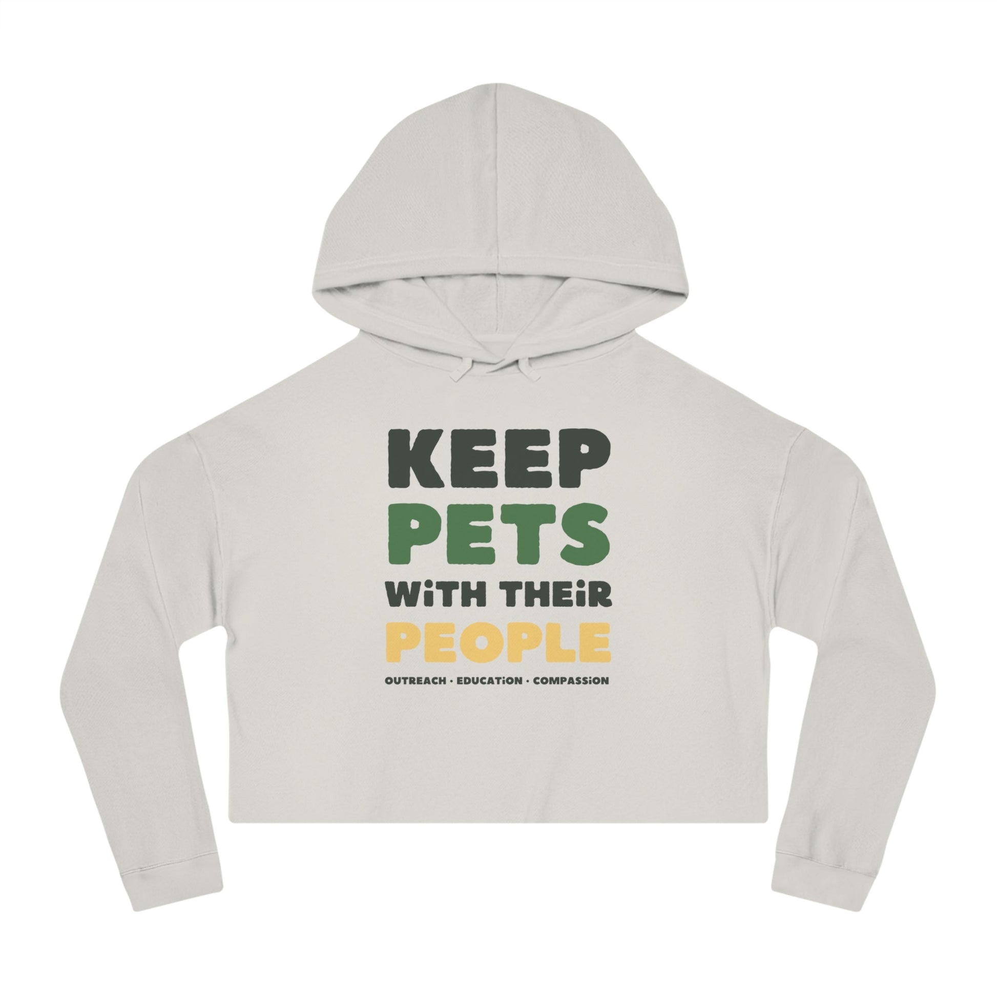 Keep Pets With Their People | Cropped Hooded Sweatshirt - Detezi Designs - 10919710113872142984