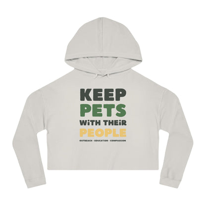 Keep Pets With Their People | Cropped Hooded Sweatshirt - Detezi Designs - 10919710113872142984