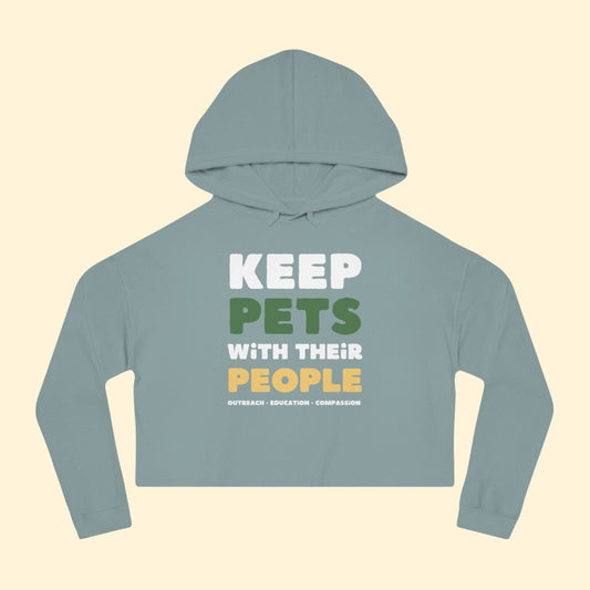 Keep Pets With Their People | Cropped Hooded Sweatshirt - Detezi Designs - 18571084185082068202