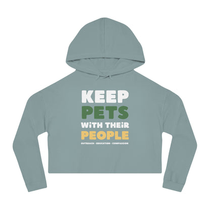 Keep Pets With Their People | Cropped Hooded Sweatshirt - Detezi Designs - 30574636213025512142