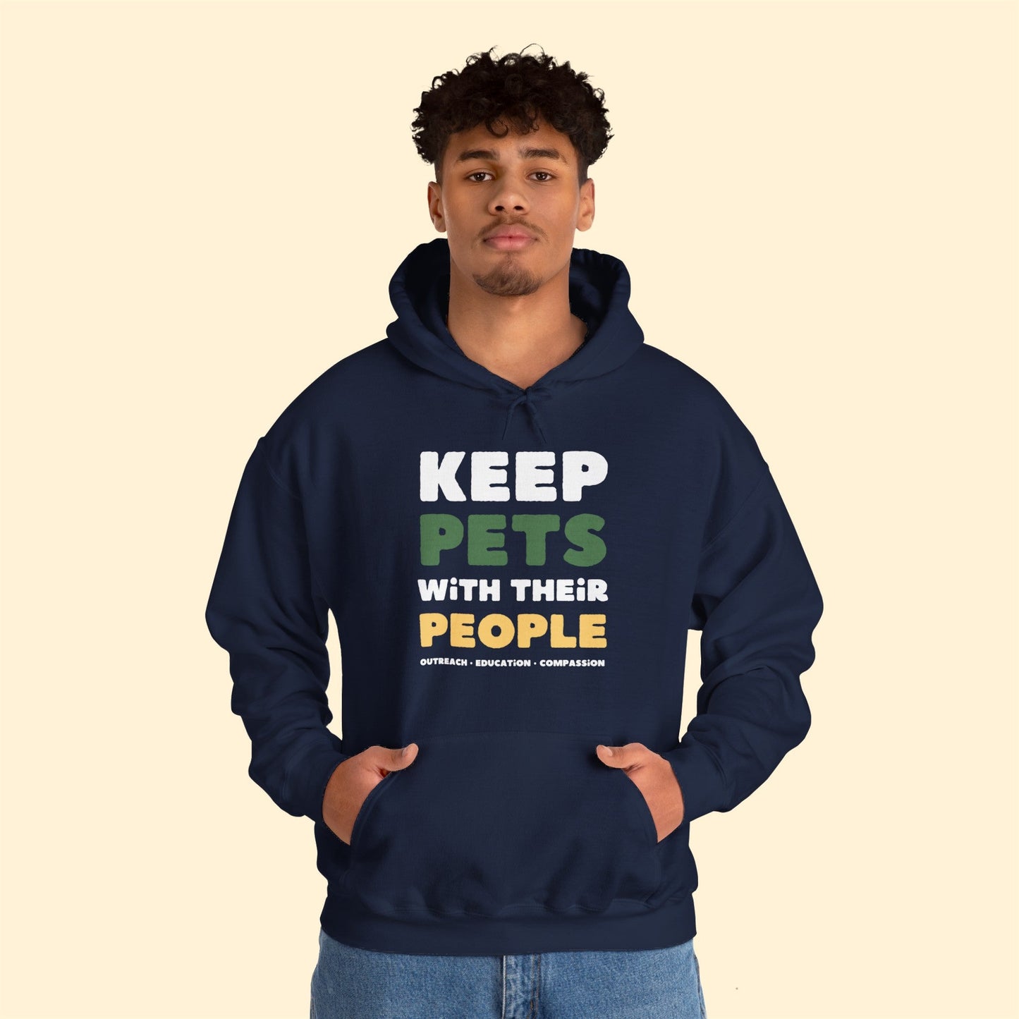 Keep Pets With Their People | Hooded Sweatshirt - Detezi Designs-12873015738619237829