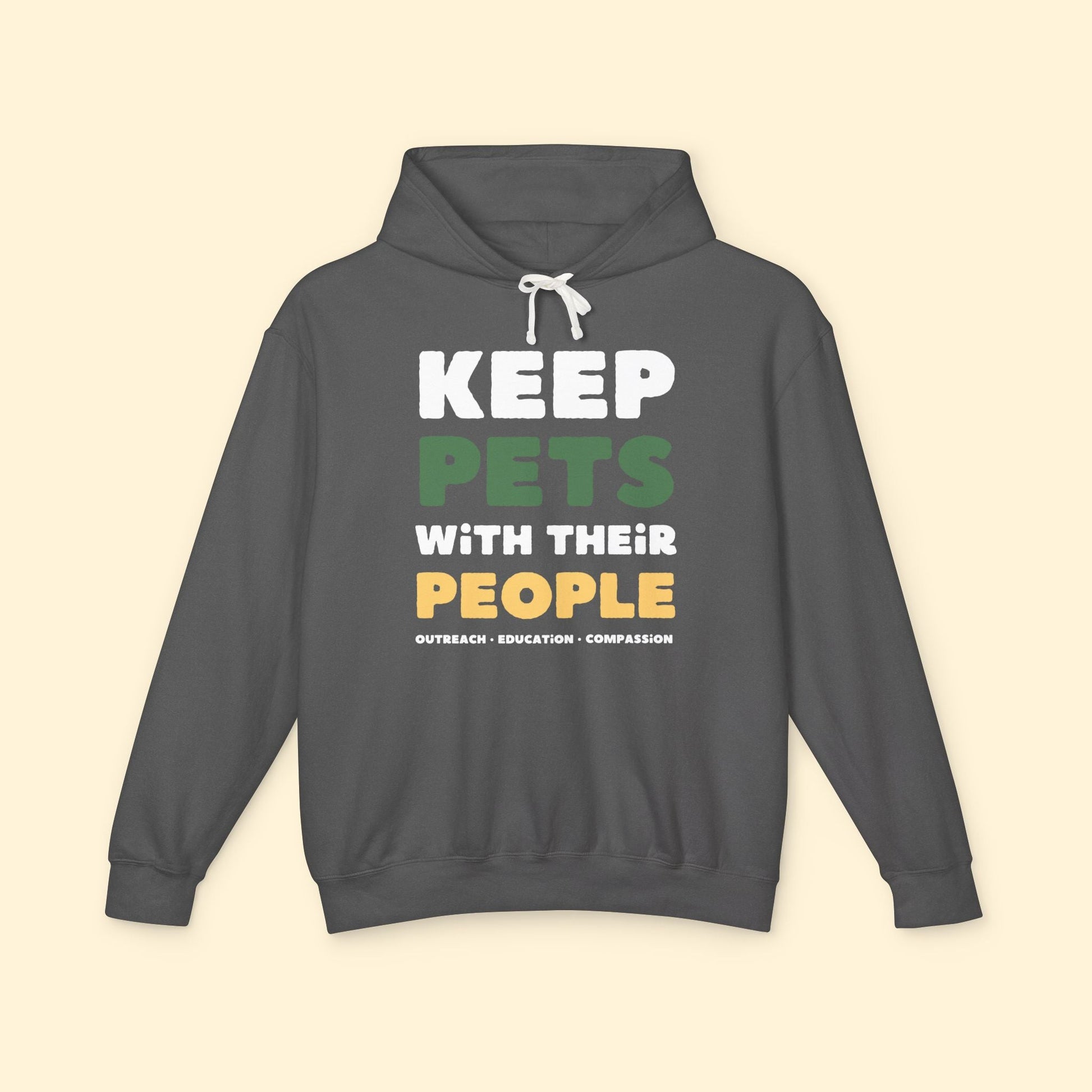 Keep Pets With Their People | Lightweight Comfort Colors Hooded Sweatshirt - Detezi Designs - 11749557678010227698