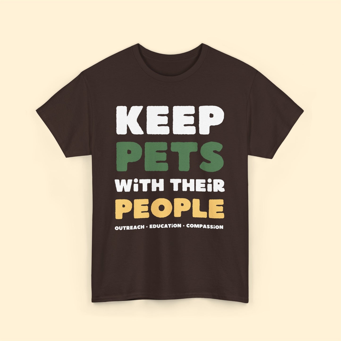 Keep Pets With Their People | Text Tee - Detezi Designs-10086827708735556963