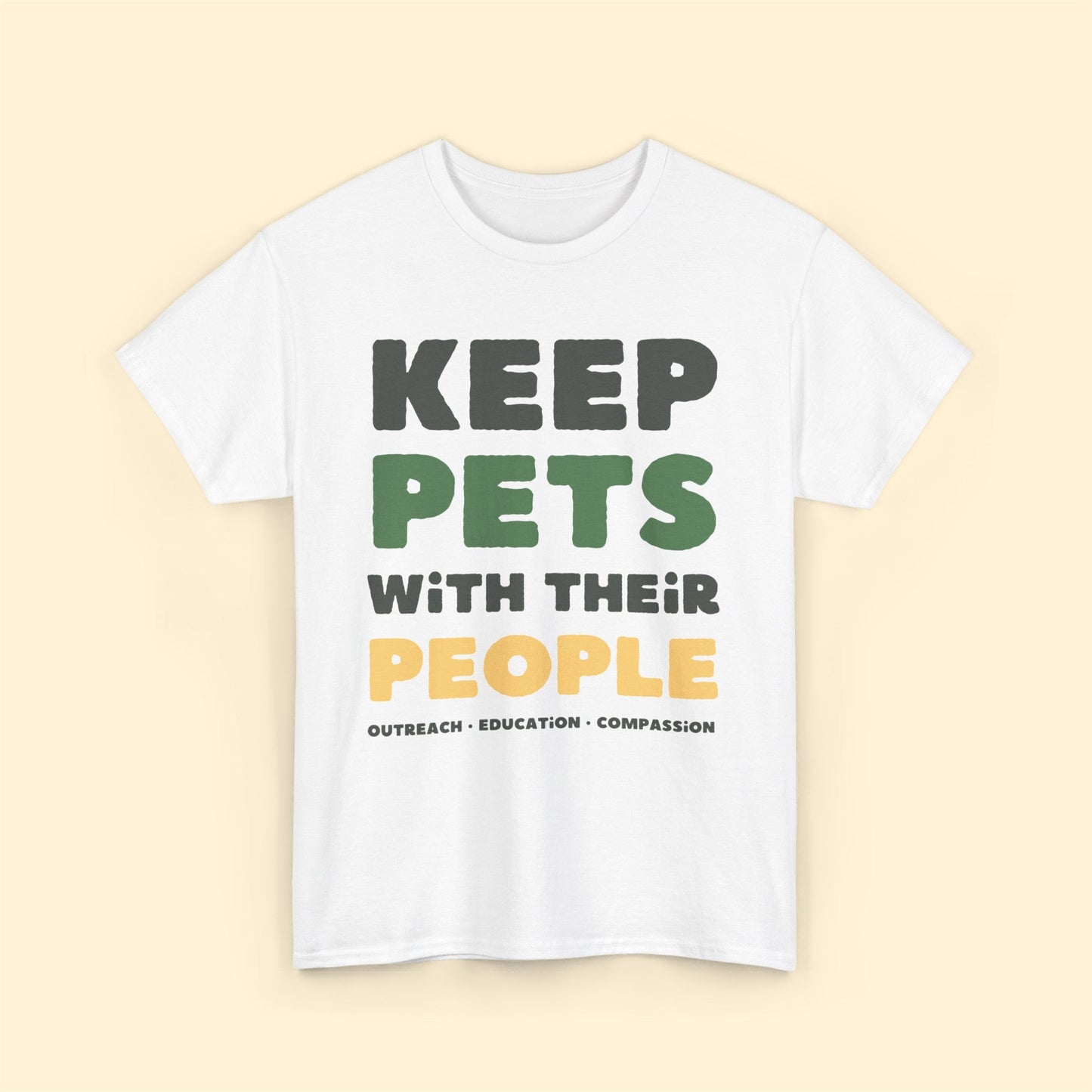 Keep Pets With Their People | Text Tee - Detezi Designs-27480017563651524206