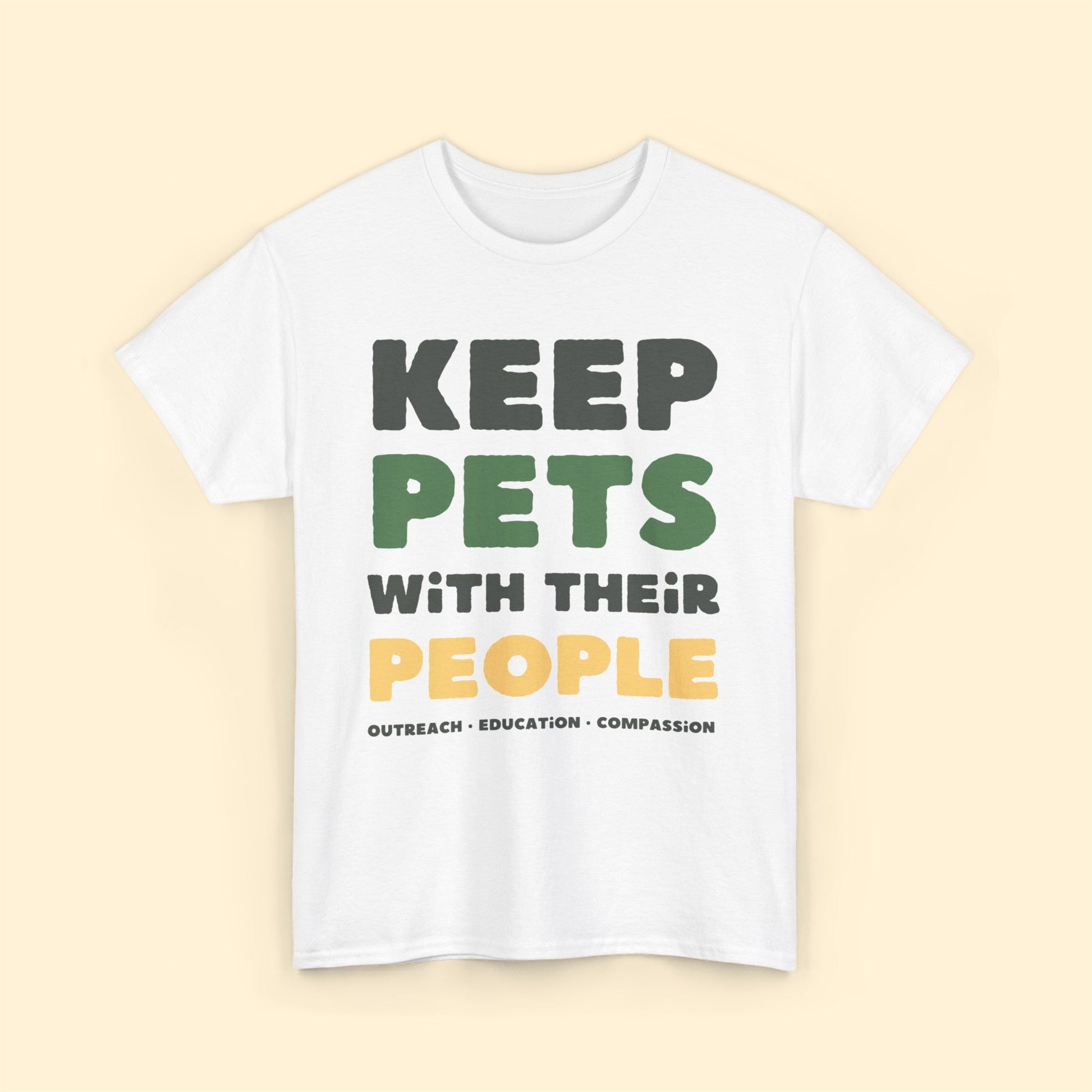 Keep Pets With Their People | Text Tee - Detezi Designs-27480017563651524206