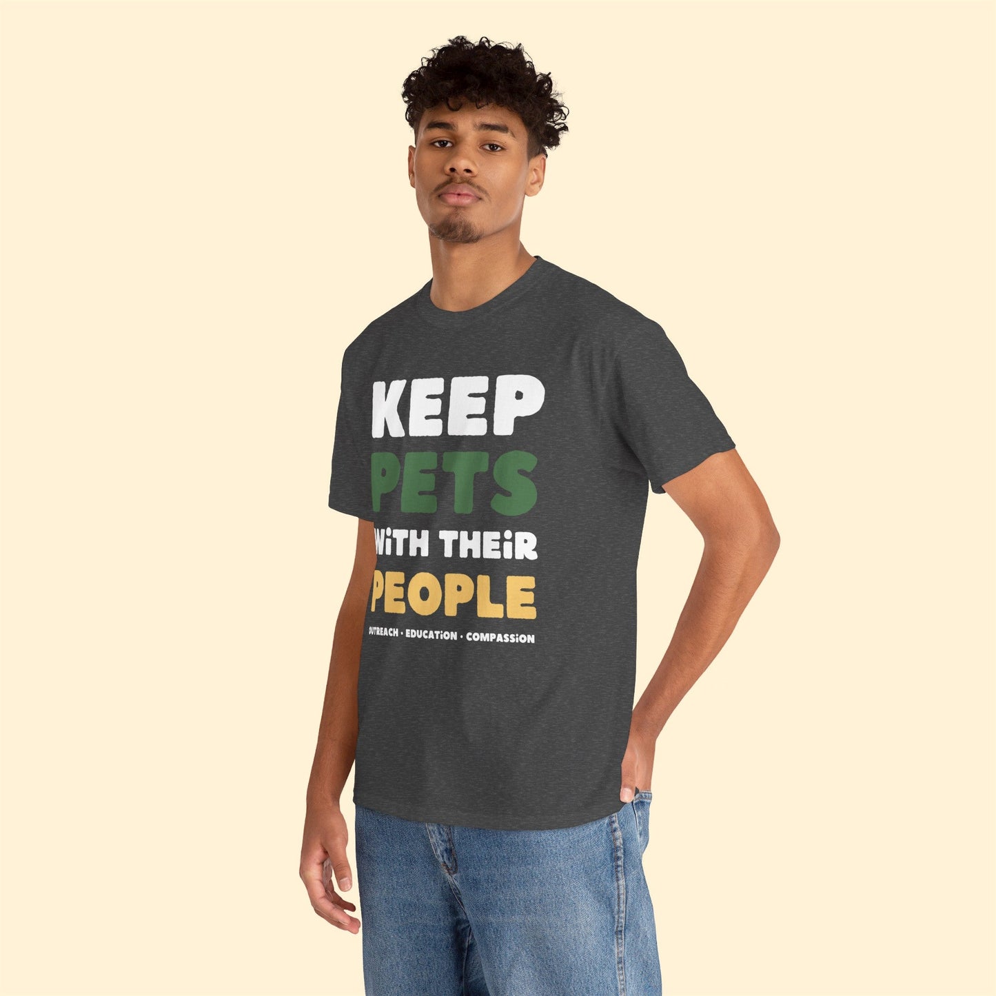 Keep Pets With Their People | Text Tee - Detezi Designs-29355853099560631655