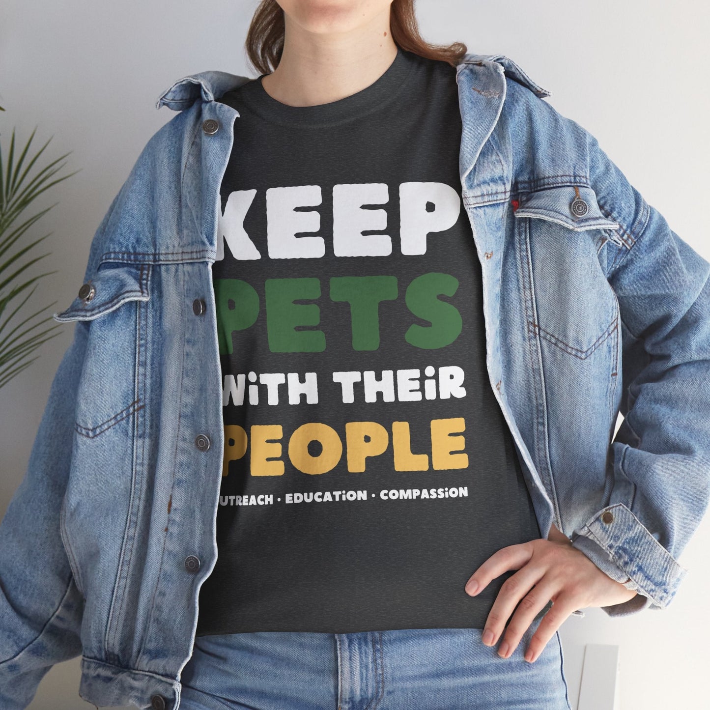 Keep Pets With Their People | Text Tee - Detezi Designs-29355853099560631655