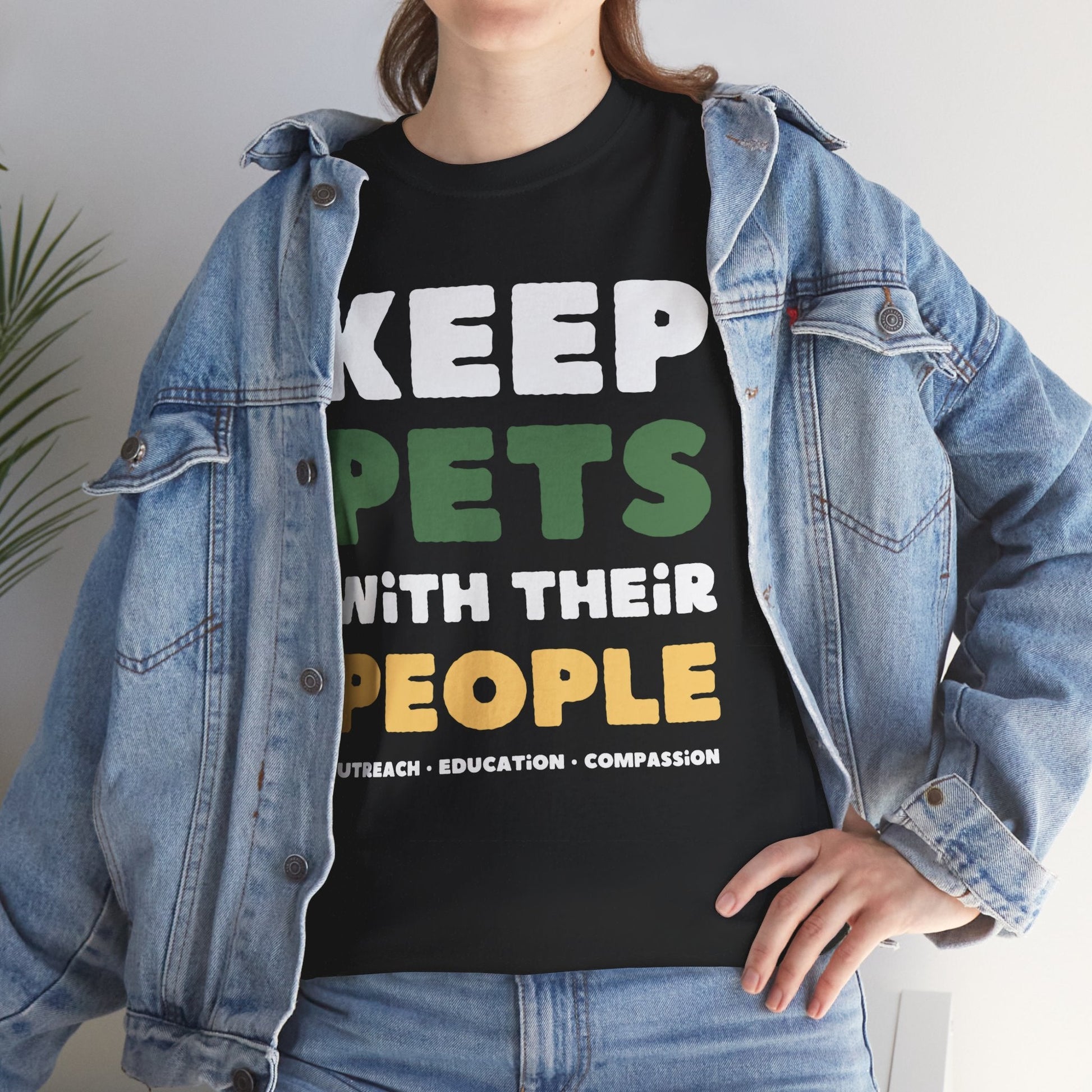 Keep Pets With Their People | Text Tee - Detezi Designs-29355853099560631655