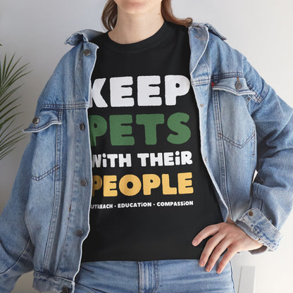 Keep Pets With Their People | Text Tee - Detezi Designs-29355853099560631655