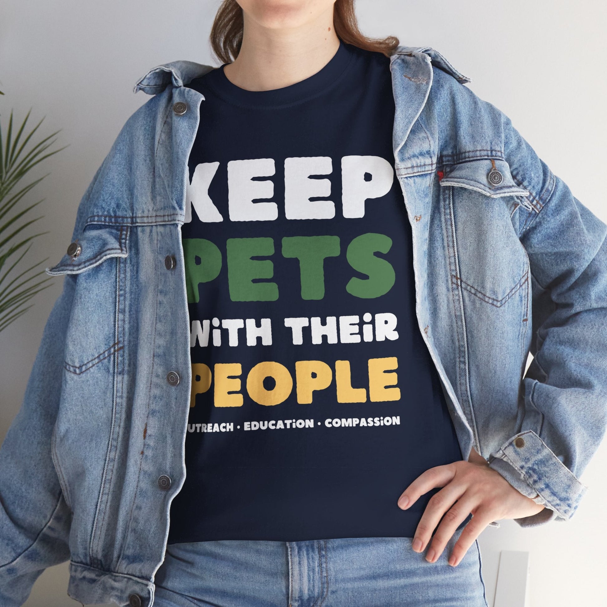 Keep Pets With Their People | Text Tee - Detezi Designs-29355853099560631655