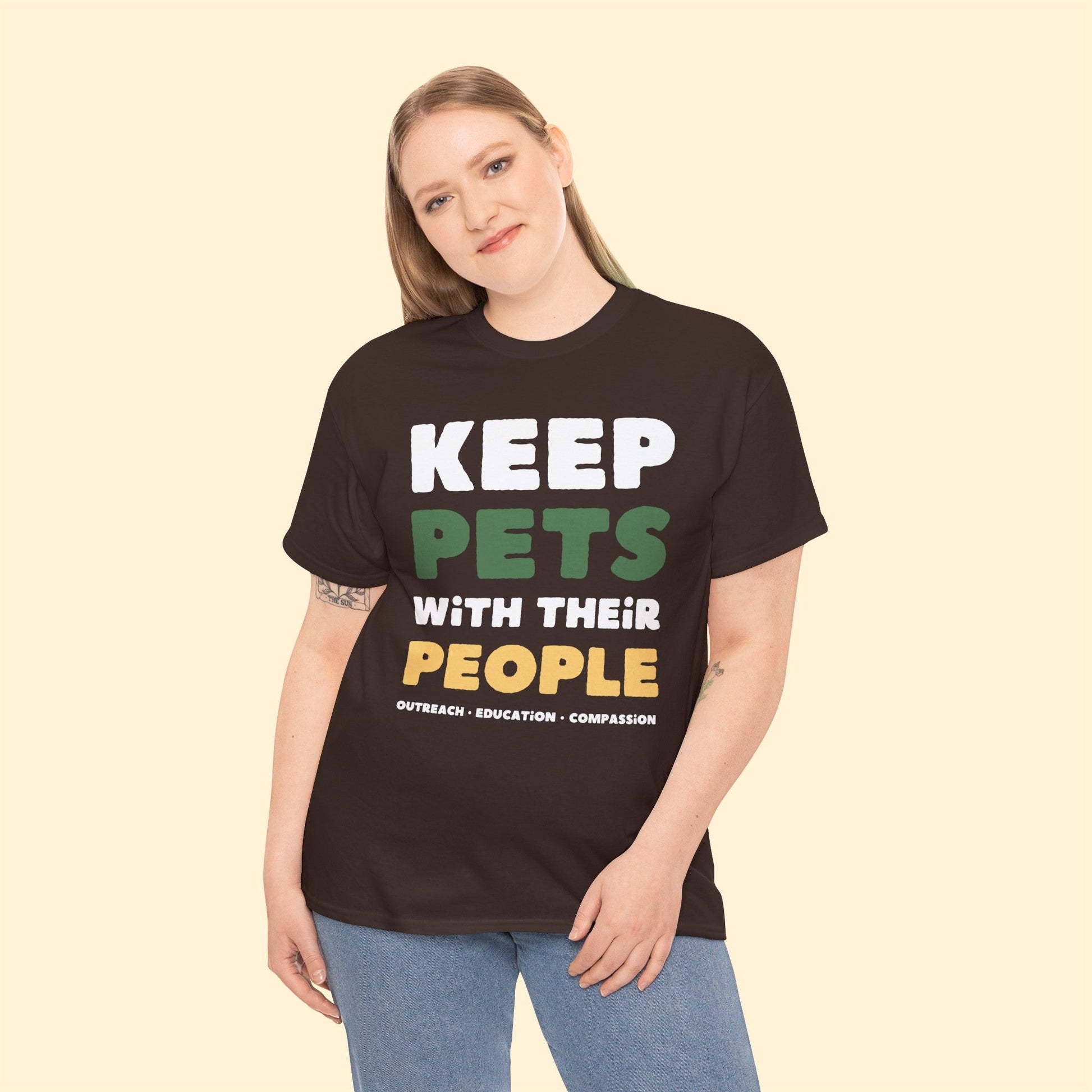 Keep Pets With Their People | Text Tee - Detezi Designs-29355853099560631655