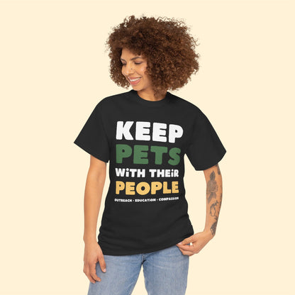 Keep Pets With Their People | Text Tee - Detezi Designs-29355853099560631655