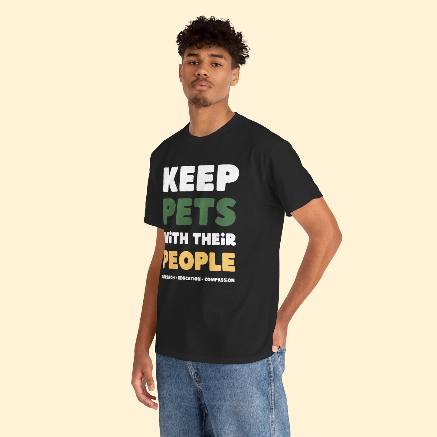 Keep Pets With Their People | Text Tee - Detezi Designs-29355853099560631655