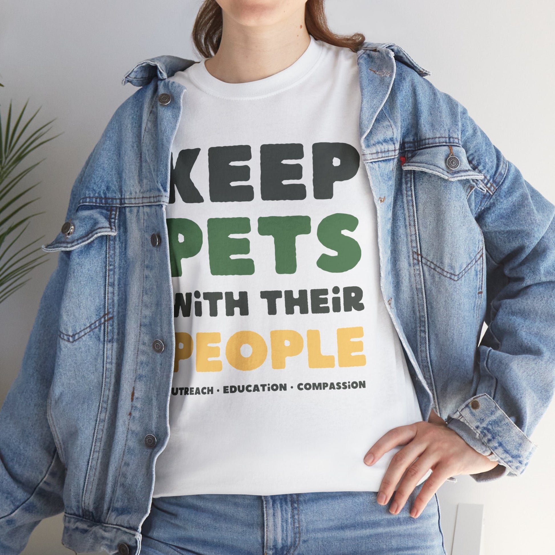 Keep Pets With Their People | Text Tee - Detezi Designs-29355853099560631655